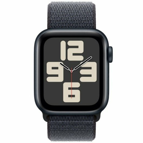 Apple Watch SE 2024 Aluminium 40mm Αδιάβροχο με Παλμογράφο Midnight με Ink Sport Loop