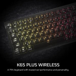 Corsair K65 PLUS Ασύρματο Gaming Μηχανικό Πληκτρολόγιο 75 με Corsair MLX Fusion διακόπτες και RGB φωτισμό Αγγλικό US