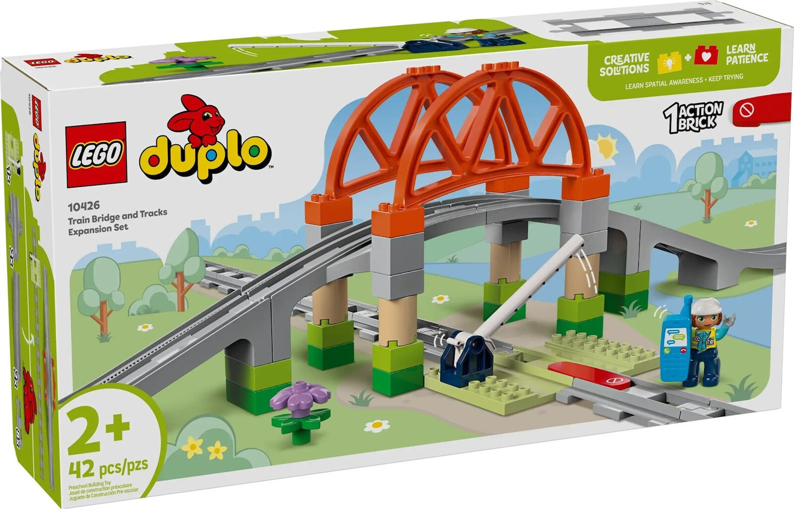 Lego Duplo Train Bridge and Tracks Expansion Set για 2 Ετών 42τμχ Κωδικός 10426