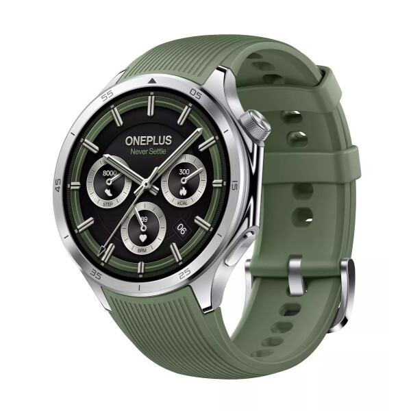 OnePlus Watch 3 Stainless Steel 47mm Αδιάβροχο με Παλμογράφο Emerald Titanium