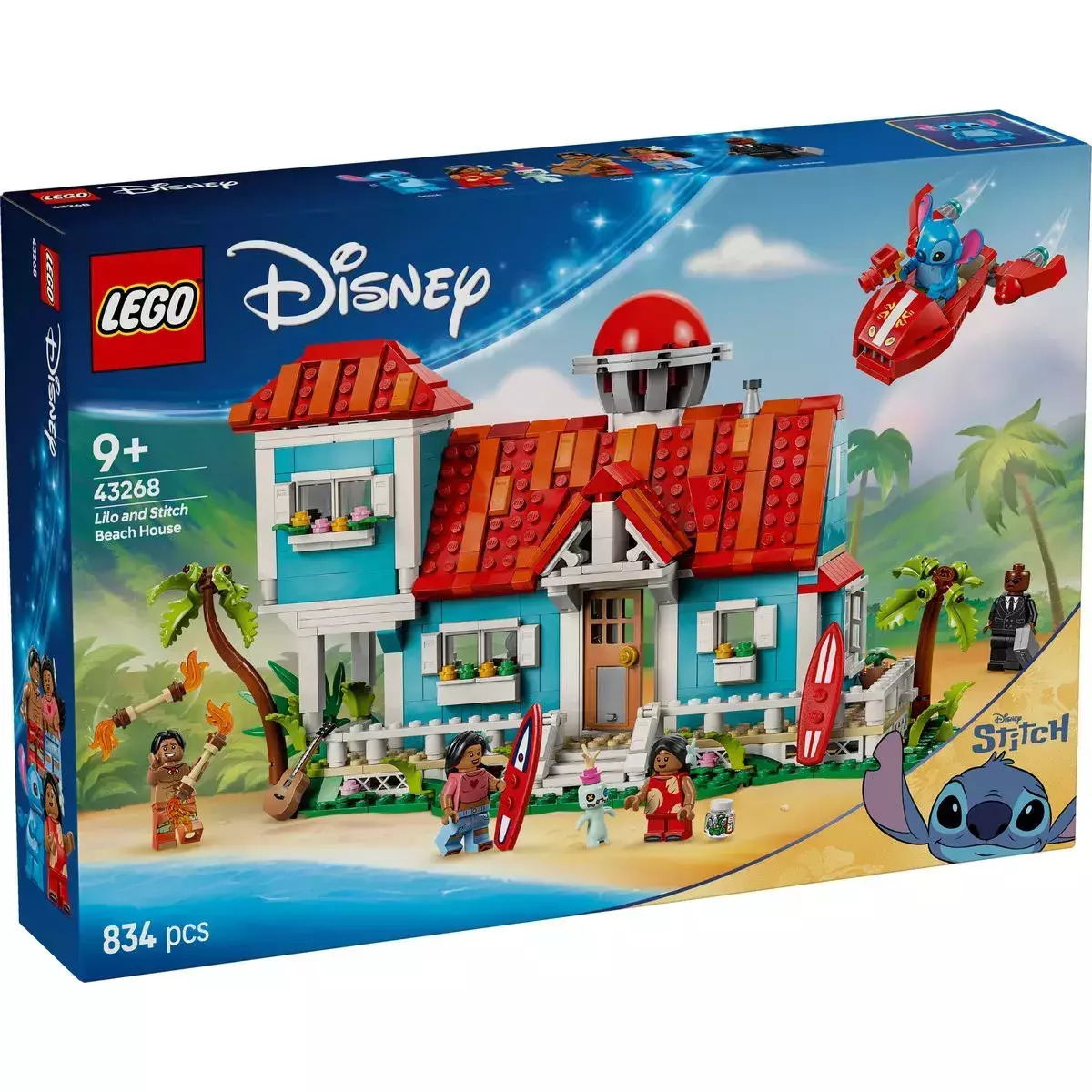Lego Disney Lilo and Stitch Beach House για 9 Ετών 834τμχ Κωδικός 43268