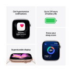 Apple Watch Series 11 Aluminium 42mm Αδιάβροχο με Παλμογράφο Space Grey Aluminium Case with Black Sport Band - M/L