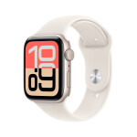Apple Watch SE 3 Aluminium 44mm Αδιάβροχο με Παλμογράφο Starlight Aluminium Case with Starlight Sport Band - S/M
