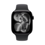 Apple Watch Series 11 Aluminium 42mm Αδιάβροχο με Παλμογράφο Jet Black Aluminium Case with Black Sport Band - S/M