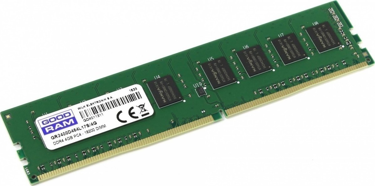 GoodRAM DDR4 με Module 1x4GB και Ταχύτητα 2400 για Desktop Κωδικός GR2400D464L17S/4G
