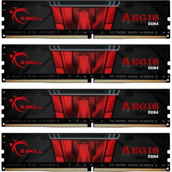 G.Skill Aegis DDR4 32GB RAM με 4x8GB Modules και Ταχύτητα 3200 για Desktop Κωδικός F4-3200C16Q-32GIS