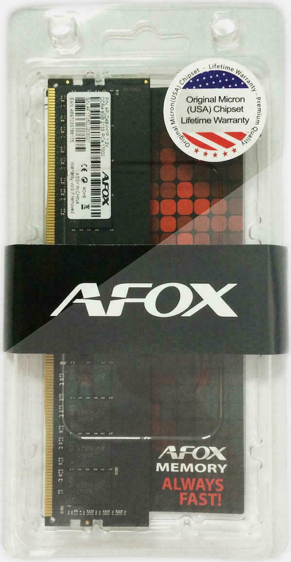 Afox DDR4 με Module 1x4GB και Ταχύτητα 2400 για Desktop Κωδικός AFLD44EK1P