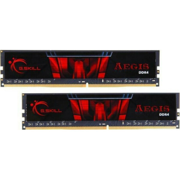 G.Skill Aegis DDR4 32GB RAM με 2x16GB Modules και Ταχύτητα 2666 για Desktop Κωδικός F4-2666C19D-32GIS