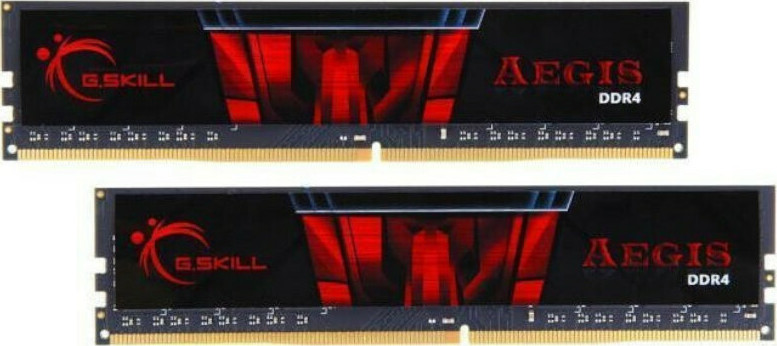 G.Skill Aegis DDR4 32GB RAM με 2x16GB Modules και Ταχύτητα 2666 για Desktop Κωδικός F4-2666C19D-32GIS