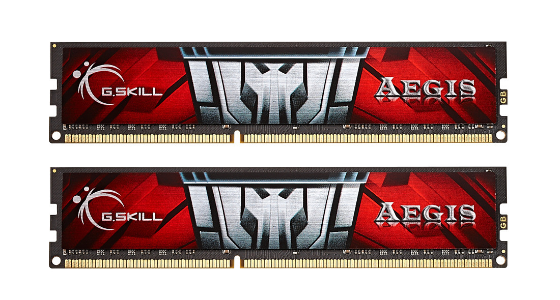 G.Skill Aegis DDR3 16GB RAM με 2x8GB Modules και Ταχύτητα 1600 για Desktop Κωδικός F3-1600C11D-16GIS
