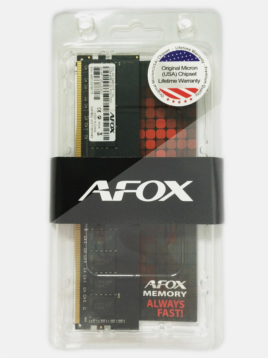 Afox DDR4 με Module 1x8GB και Ταχύτητα 2666 για Desktop Κωδικός AFLD48FK1P