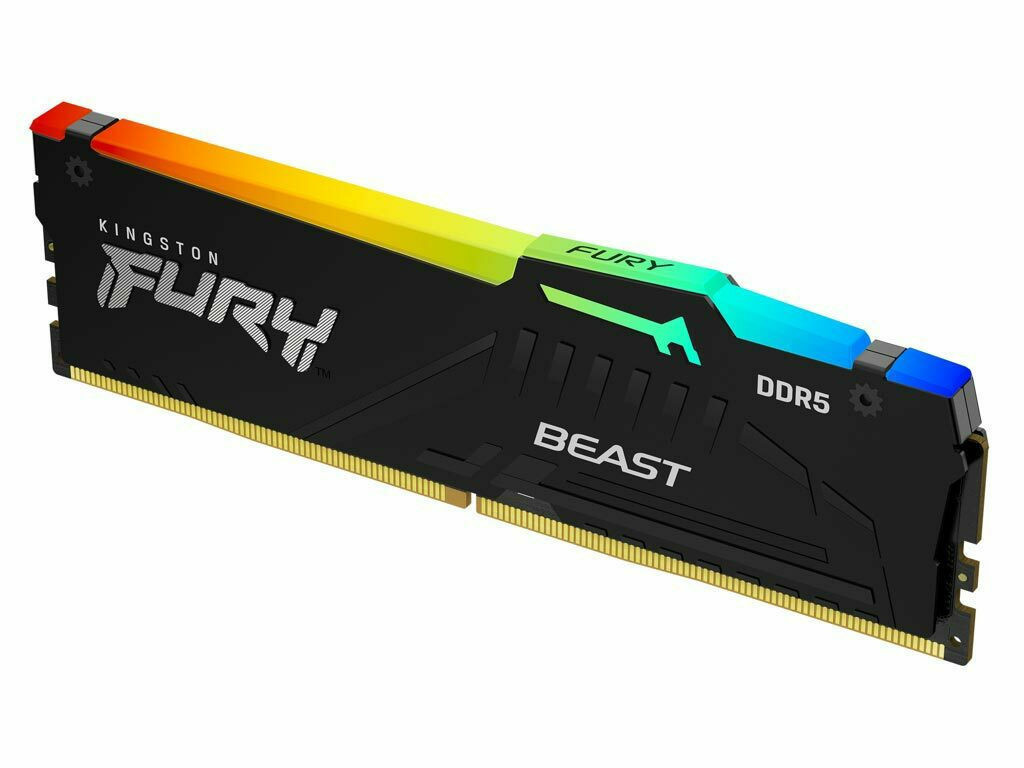 Kingston Fury Beast RGB DDR5 με Module 1x32GB και Ταχύτητα 5600 για Desktop Κωδικός KF556C40BBA-32
