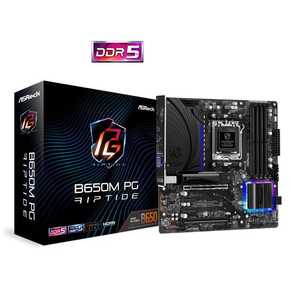 ASRock B650M PG Riptide Motherboard Micro ATX με AMD AM5 Socket 90-MXBJ90-A0UAYZ