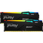 Kingston Fury Beast RGB DDR5 16GB RAM με 2x8GB Modules και Ταχύτητα 6000 για Desktop Κωδικός KF560C36BBEAK2-16