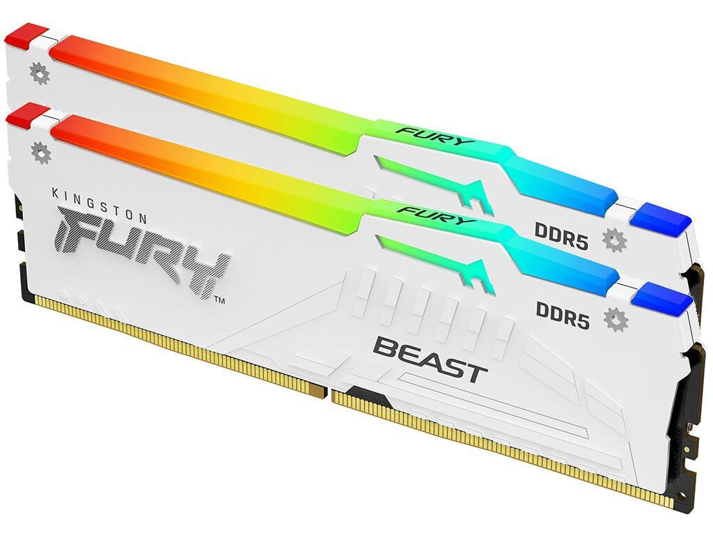 Kingston Fury Beast RGB DDR5 64GB RAM με 2x32GB Modules και Ταχύτητα 6000 για Desktop Κωδικός KF560C36BWEAK2-64