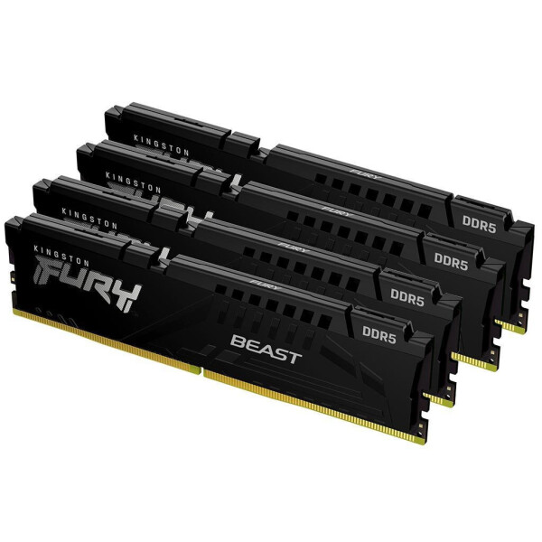 Kingston Fury Beast DDR5 128GB RAM με 4x32GB Modules και Ταχύτητα 5600 για Desktop Κωδικός KF556C40BBK4-128