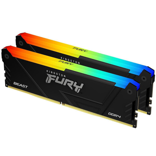 Kingston FURY Beast RGB DDR4 με Module 1x32GB και Ταχύτητα 3200 για Desktop Κωδικός KF432C16BB12AK2/32