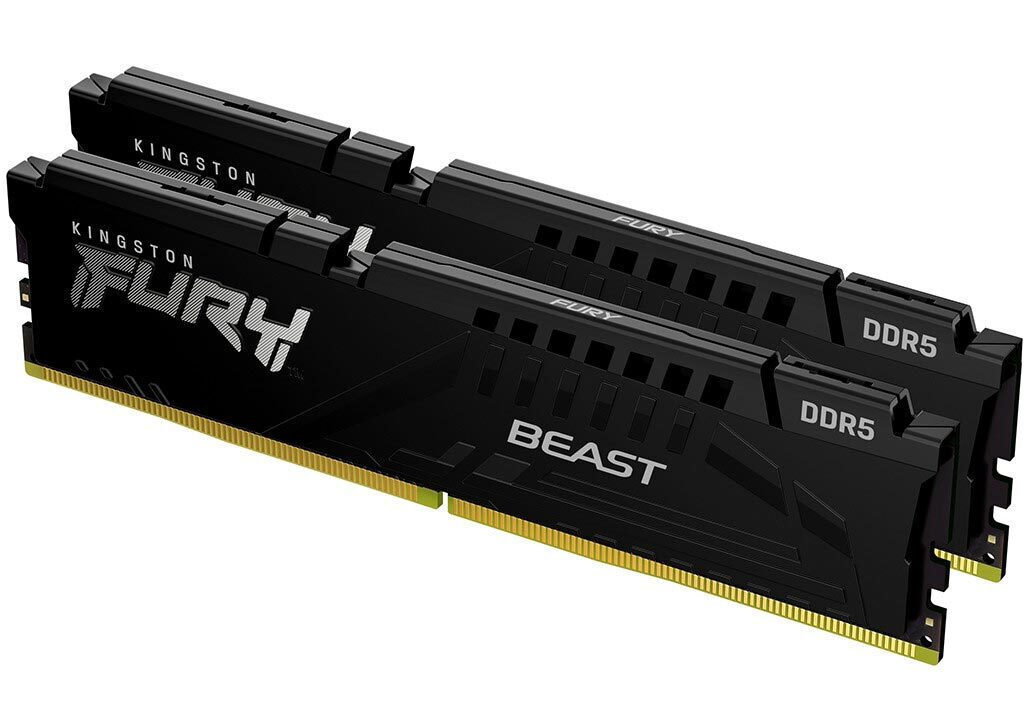 Kingston FURY Beast DDR5 128GB RAM με 2x64GB Modules και Ταχύτητα 5600 για Desktop Κωδικός KF556C36BBEK2-128