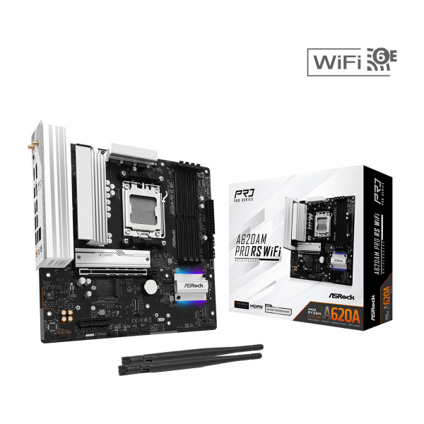 ASRock A620AM Pro RS WiFi Motherboard Micro ATX με AMD AM5 Socket 90-MXBSW0-A0UAYZ